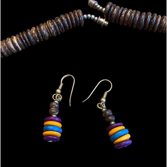 Vintage necklace and earring set 24.5” long see photos for description EVC - Picture 2 of 3